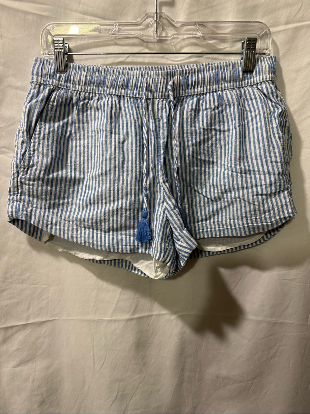 Vineyard Vines Blue & White Striped Drawstring Athletic Shorts